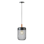 NETTO ΚΡΕΜΑΣΤΟ Φ/Σ 1ΧΕ27 ΜΑΥΡΟ ΜΕΤΑΛΛΙΚΟ+ΞΥΛΟ D20XH154CM PAROT