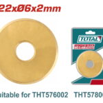 TOTAL ΑΝΤΑΛΛΑΚΤΙΚΟ ΜΑΧΑΙΡΙ Φ-22Χ6Χ2mm ΓΙΑ THT576002 (THT576002B)