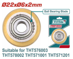 TOTAL ΑΝΤΑΛΛΑΚΤΙΚΟ ΜΑΧΑΙΡΙ Φ-22Χ6Χ2mm ΓΙΑ THT576003 / THT578002 / THT571001 / THT571201 (THT576003B)