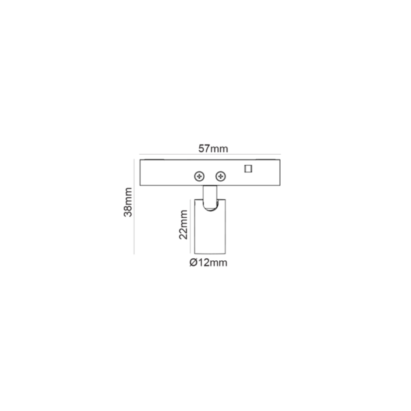 ΜΙΝΙ ΜΑΥΡΟ ΜΑΓΝΗΤΙΚΟ ΣΠΟΤ 24V DC 1W 4000K 85LM 24° RA90 5YRS Φ12*22(38)ΜΜ - Image 2