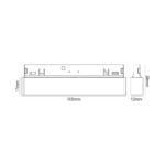ΜΙΝΙ ΜΑΥΡΟ ΜΑΓΝΗΤΙΚΟ ΦΩΤΙΣΤΙΚΟ 24V DC 5W 4000K 250LM 36° RA90 5YRS L100ΜΜ - Image 2
