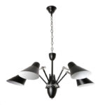 NETTO ΚΡΕΜΑΣΤΟ Φ/Σ 5ΧΕ27 ΜΕΤΑΛΛΙΚΟ ΜΑΥΡΟ/ΧΡΩΜΙΟ Φ72ΧΗ120CM