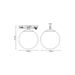 ΜΙΝΙ ΜΑΥΡΟ ΜΑΓΝΗΤΙΚΟ ΦΩΤΙΣΤΙΚΟ 24V DC 7W 3000K 650LM 230° RA90 5YRS Φ100ΜΜ ΟΠΑΛ ΓΥΑΛΙ - Image 2