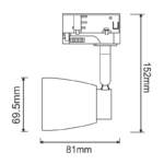^TRACK SPOT GU10 4C BLACK No40 - Image 2