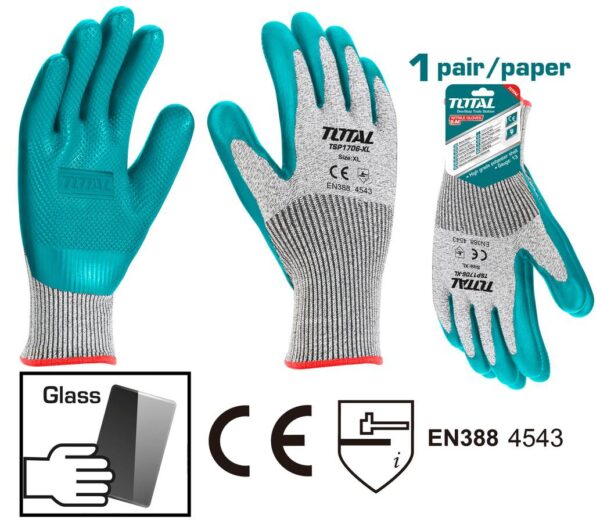 TOTAL ΕΠΑΓΓ. ΓΑΝΤΙΑ ΕΡΓΑΣΙΑΣ LATEX Anti-Cut (TSP1706-XL)