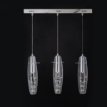 NETTO ΚΡΕΜΑΣΤΟ LED 3X3W 3000K ΓΥΑΛ+ΧΡΩΜ ΜΕΤΑΛ+ΚΡΥΣΤΑΛ 65Χ7ΧΗ100CM VANI