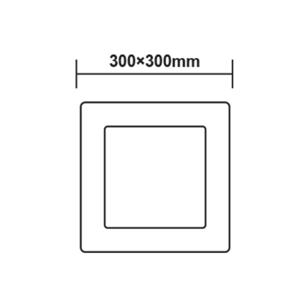 ΛΕΥΚΟ ΤΕΤΡΑΓΩΝΟ LED ΠΑΝΕΛ ΟΡΟΦΗΣ 23W 4000K 2120Lm 288x288mm 230V Ra80 - Image 2