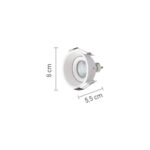 InLight Χωνευτό σποτ από λευκό μέταλλο 1XGU10 D:8cm (Χ0010-WH) - Image 2