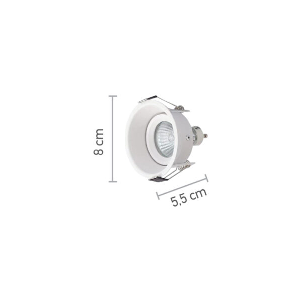 InLight Χωνευτό σποτ από λευκό μέταλλο 1XGU10 D:8cm (Χ0010-WH) - Image 2