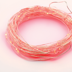 100 LED ΛΑΜΠΑΚ ΣΕΙΡΑ ΧΡΟΝΟΔΙΑΚ ΚΟΚΚΙΝΟ ΑΣΗΜΙ ΚΑΛΩΔ ΧΑΛΚΟΥ & ΜΠΑΤΑΡ 3xAA IP44 10m+10cm