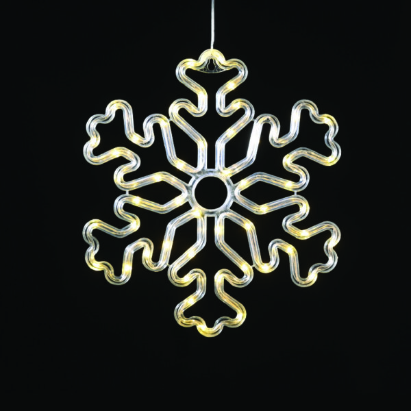 "PLASTIC SNOWFLAKE" 50 LED ΛΑΜΠΑΚΙΑ WW ΜΠΑΤ. (3ΧΑΑ)/USB