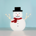 ^ "WOODEN SNOWMAN" 12 ΜΙΝΙ LED WW Λ/ΚΙΑ ΜΠ/ΡΙΕΣ (2ΑΑ) IP20 17X2.3X16CM