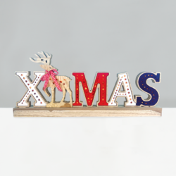 ^ "WOODEN X-MAS 2" 26 MINI LED WW Λ/ΚΙΑ ΜΠ/ΡΙΕΣ (3AA) IP20 45X3.5X20CM