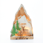 ^ "PLYWOOD CHRISTMAS TREE" 8 LED WW Λ/ΚΙΑ ΜΠ/ΡΙΕΣ (2AA) IP20 14.3X5.5X21.5CM