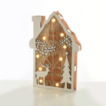 ^ "PLYWOOD HOUSE" 9 LED WW Λ/ΚΙΑ ΜΠ/ΡΙΕΣ (2AA) IP20 19X4X29CM