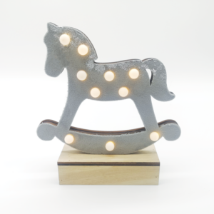 ^ "WOODEN GREY HORSE"
