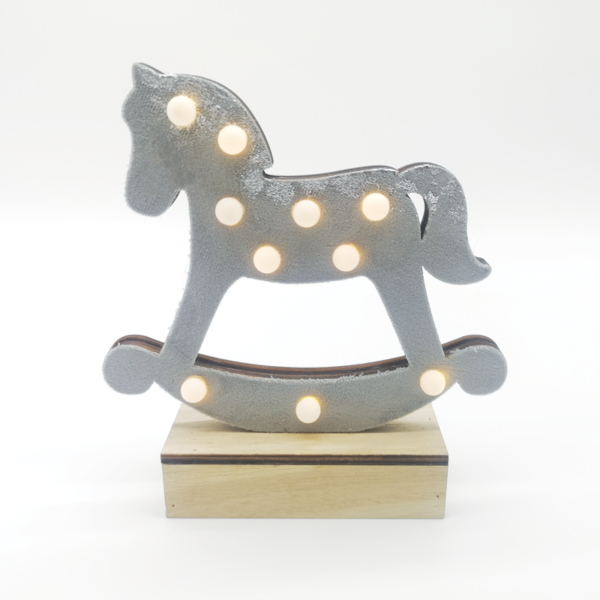 ^ "WOODEN GREY HORSE"