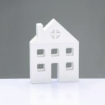 ^WOODEN DECORATIVE WHITE HOUSE  ΜΟΤΙΦ 10