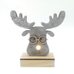 ^ "WOODEN GREY REINDEER HEAD"