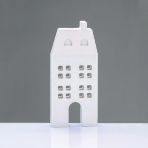 ^WOODEN DECORATIVE WHITE HOUSE   ΜΟΤΙΦ 6