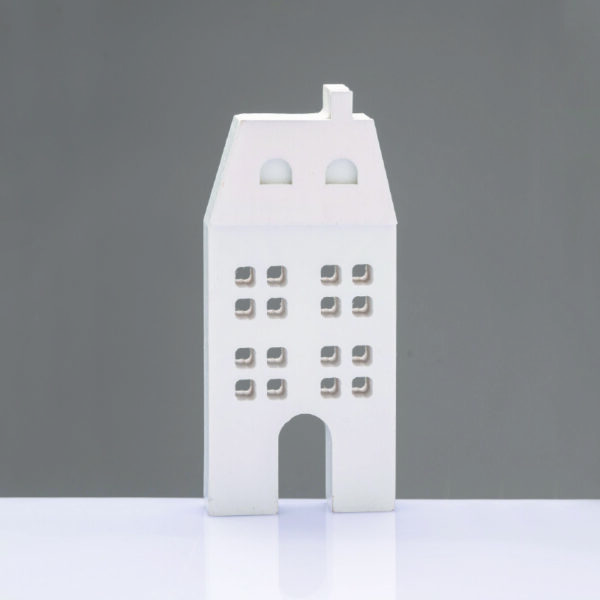 ^WOODEN DECORATIVE WHITE HOUSE   ΜΟΤΙΦ 6