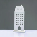 ^WOODEN DECORATIVE WHITE HOUSE  ΜΟΤΙΦ 11.5*5*27