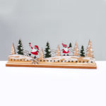^WOODEN XMAS COUNTDOWN WITH SANTA ΔΙΑΚΟΣΜHTIKO ΜΟΤΙΦ 33x5x10cm^