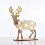 ^ "WOODEN WHITE FELT DEER"