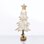 ^ "WOODEN TREE WHITE FUR" 8 MINI LED ΛΑΜΠ. ΜΠΑΤ. (2xAAA)