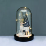 ^WOODEN DEER WITH PLASTIC COVER(XMAS TREE) 8MINI LED ΔΙΑΚ ΘΕΡΜ ΛΑΜΠ ΜΠΑΤ 2ΧΑΑΑ(ΣΥΜΠΕΡΙΛ)ΔΙΑΜ11*19cm