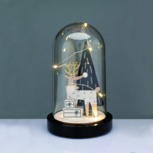 ^WOODEN DEER WITH PLASTIC COVER(XMAS TREE) 8MINI LED ΔΙΑΚ ΘΕΡΜ ΛΑΜΠ ΜΠΑΤ 2ΧΑΑΑ(ΣΥΜΠΕΡΙΛ)ΔΙΑΜ11*19cm