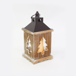 ^ "WOODEN & METAL LANTERN" ΛΕΥΚΟ ΚΕΡΙ