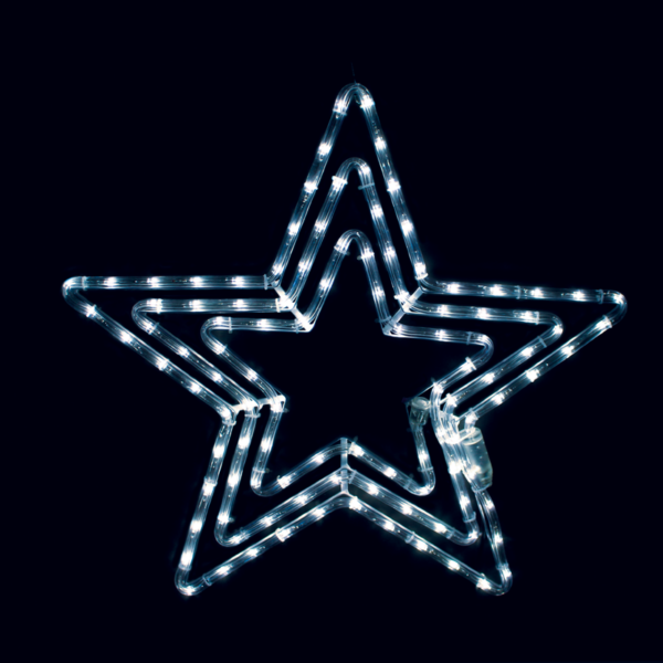 "3 STARS" 108 LED ΣΧΕΔΙΟ 4.5m ΜΟΝΟΚΑΝΑΛ ΦΩΤΟΣΩΛ ΨΥΧΡΟ ΛΕΥΚΟ ΜΗΧΑΝΙΣΜΟ FLASH IP44 56cm 1.5m ΚΑΛΩΔ