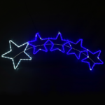 5 STARS 144 LED 6m ΜΟΝΟΚ. ΦΩΤ ΛΕΥΚΟ & ΜΠΛΕ FLASH IP65