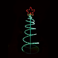 ^ "SPIRAL TREE" 120 LED ΣΧΕΔΙΟ 5m ΜΟΝΟΚΑΝΑΛ ΦΩΤΟΣΩΛ RED-GREEN IP44 40x40x90cm 1.5m ΚΑΛΩΔ