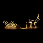 ^ "REINDEER PULL SLEIGH" 192LED ΣΧΕΔΙΟ 8m ΜΟΝΟΚΑΝΑΛ ΦΩΤΟΣΩΛ ΘΕΡΜ ΛΕΥΚΟ IP44 145x23.5x49cm 1.5m ΚΑΛΩ