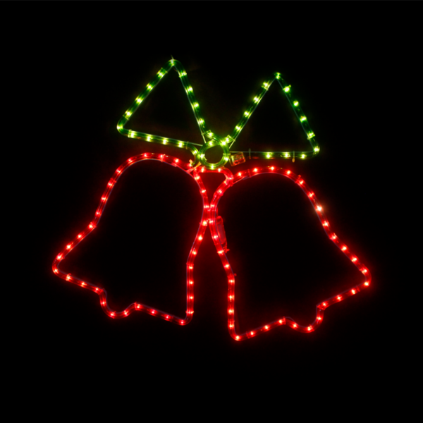 ^ "DOUBLE BELLS" 108 ΛΑΜΠΑΚ ΣΧΕΔΙΟ 3m ΜΟΝΟΚΑΝΑΛ ΦΩΤΟΣΩΛ GREEN-RED ΜΗΧΑΝΙΣΜΟ FLASH IP44 55x55cm 1.5m