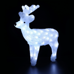 ACRYLIC STANDING REINDEER 80 LED ΛΕΥΚΑ IP44 45*13