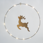 "HANGING CIRCLE REINDEER" 20 MINI LED WW Λ/ΚΙΑ ΜΠ/ΡΙΕΣ (3AA) IP20 Φ30CM (15Χ13CM)