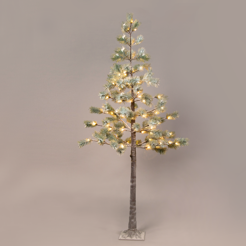 X10128144 ^ "SNOW PINE TREE" 128 WW LED ΛΑΜΠΑΚ.ΑΝΤΑΠΤ.(24VDC) IP44 26X26X240CM 3M KΑΦΕ ΚΑΛ. ΤΡΟΦ.