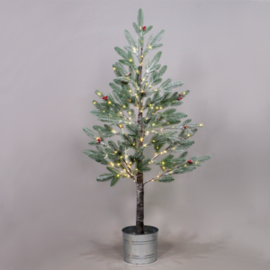 ^ SNOW FLOWER TREE WITH RED CHERRY&POT 168WW LED ΛΑΜΠΑΚ ΑΝΤΑΠ(4