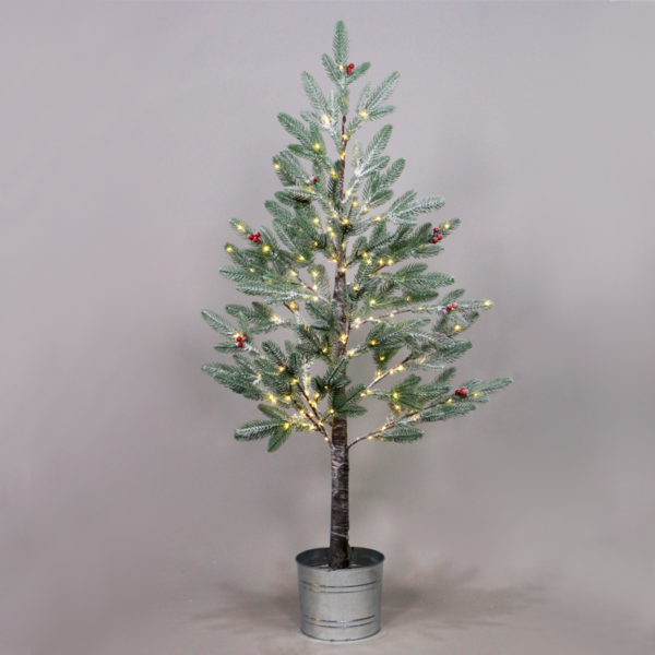 ^ SNOW FLOWER TREE WITH RED CHERRY&POT 168WW LED ΛΑΜΠΑΚ ΑΝΤΑΠ(4
