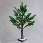 ^ “SNOW PINE TREE WITH PINE CONES” 24 WW LED ΛΑΜΠΑΚ. IP20 3xAA ΥΨΟΣ 60CM ΒΑΣΗ 10x10CM