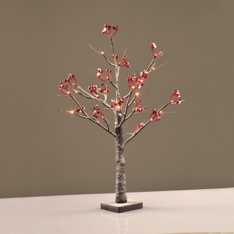 X1024143 ^ "SNOW RED BERRY TREE" 24 WW LED ΛΑΜΠΑΚ.ΑΝΤΑΠΤ.(24VDC) IP44 10X10X60CM 3M KΑΦΕ ΚΑΛ. ΤΡΟΦ.