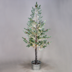 ^ SNOW FLOWER TREE WITH RED CHERRY&POT 288WW LED ΛΑΜΠΑΚ ΑΝΤΑΠ(4