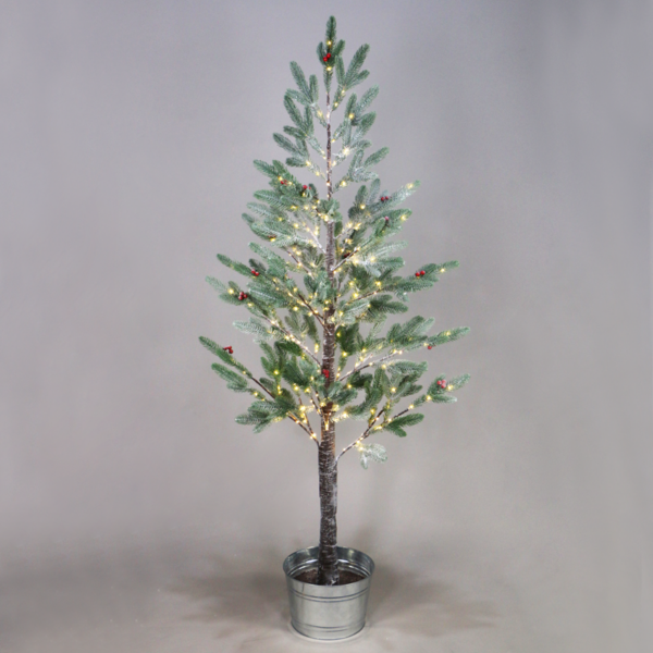 ^ SNOW FLOWER TREE WITH RED CHERRY&POT 288WW LED ΛΑΜΠΑΚ ΑΝΤΑΠ(4
