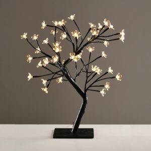^ "TREE WITH FLOWERS OF SILICONE"  36LED ΛΑΜΠΑΚ ΜΕ ΑΝΤΑΠΤΟΡΑ(24V DC)ΘΕΡΜΟ ΛΕΥΚΟ IP20 45cm 3m ΜΑΥΡΟ