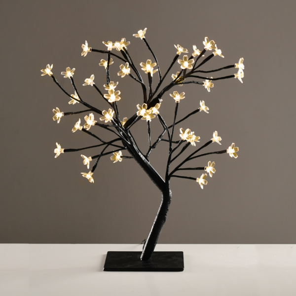 ^ "TREE WITH FLOWERS OF SILICONE"  36LED ΛΑΜΠΑΚ ΜΕ ΑΝΤΑΠΤΟΡΑ(24V DC)ΘΕΡΜΟ ΛΕΥΚΟ IP20 45cm 3m ΜΑΥΡΟ