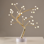 ^  “TREE WITH BALL LIGHTS” 36 LED ΛΑΜΠΑΚ ΜΠΑΤΑΡ(3xAA)/USB ΘΕΡΜΟ ΛΕΥΚΟ IP20 50cm