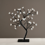 ^ "TREE WITH FLOWERS OF SILICONE"  36LED ΛΑΜΠΑΚ ΜΕ ΑΝΤΑΠΤΟΡΑ(24V DC)ΨΥΧΡΟ ΛΕΥΚΟ IP20 45cm 3m ΜΑΥΡΟ